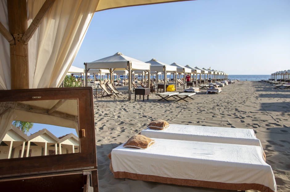 Spiaggia dello stabilimento balneare Bagno La Fenice