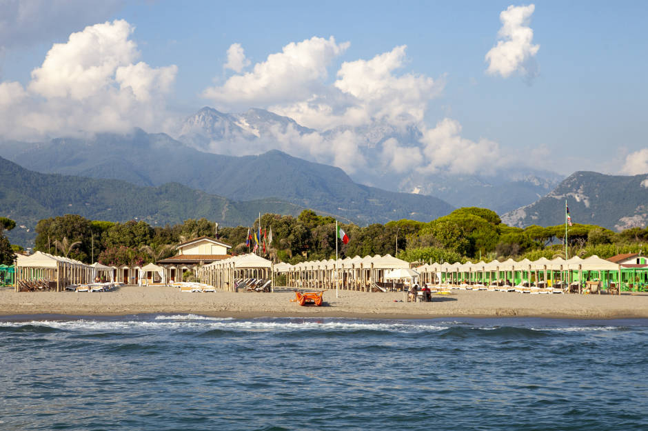 Spiaggia dello stabilimento balneare Bagno La Fenice